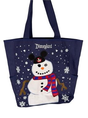 Disney Parks Navy Canvas Tote with Castle Label
